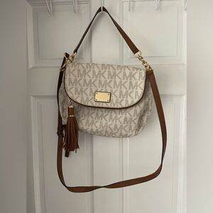 Michael Kors Bradford crossbody flap MK logo purse